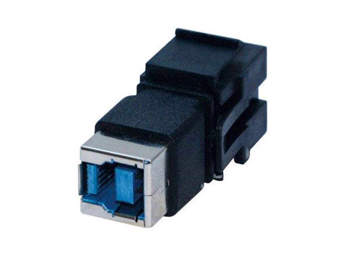 BACHMANN Keystone USB 3.0 Kupplung A/B Buchse-Buchse schwarz