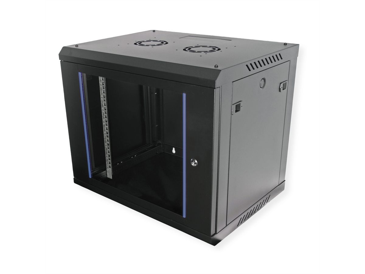 VALUE 19-Zoll Wandgehäuse 9HE, 600x450mm schwarz, Bausatz