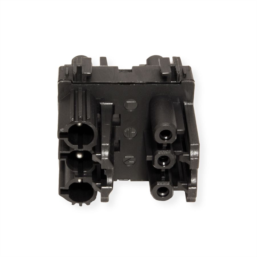 BACHMANN Verteilerblock WIELAND GST18 1xIn/3xOut mit Verriegelungslaschen, schwarz