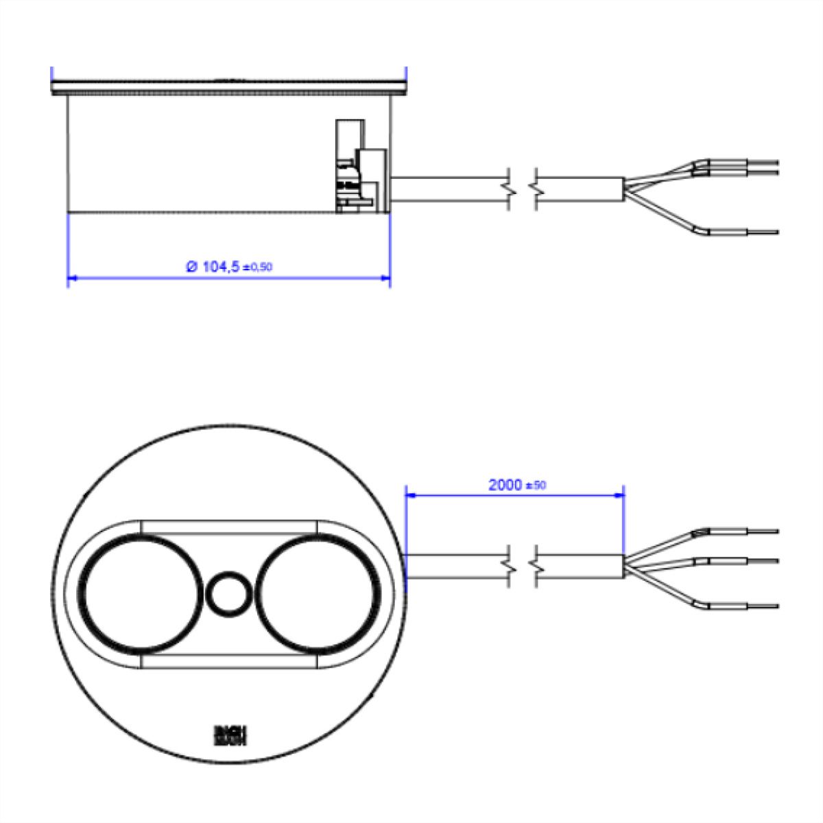 BACHMANN TWIST2 2xCEE7/3 2,0m AEH RAL9005 30GE rund