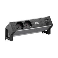 BACHMANN DESK2 ALU BLACK 2xP40, 1xUSB C/C 65W L=0,2m