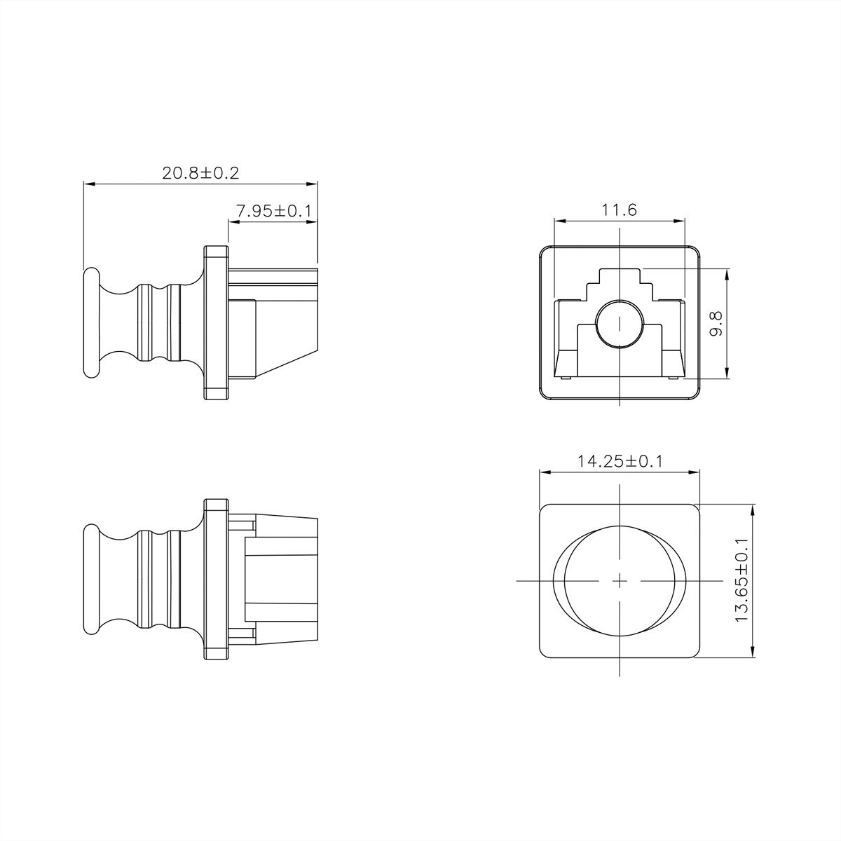 VALUE RJ45-Buchsen-Staubschutz, 10er Set, schwarz