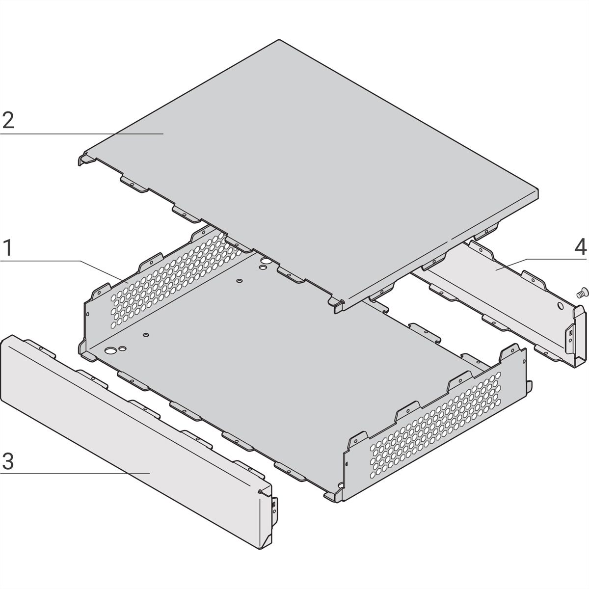 SCHROFF INTERSCALE M 88H 399B 310T P, Modulares Tischgehäuse