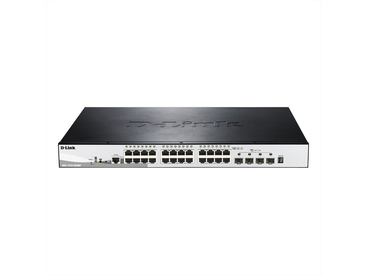 D-Link DGS-1510-28XMP 28Port PoE+ Switch Smart Managed Gigabit Stack 4x 10G