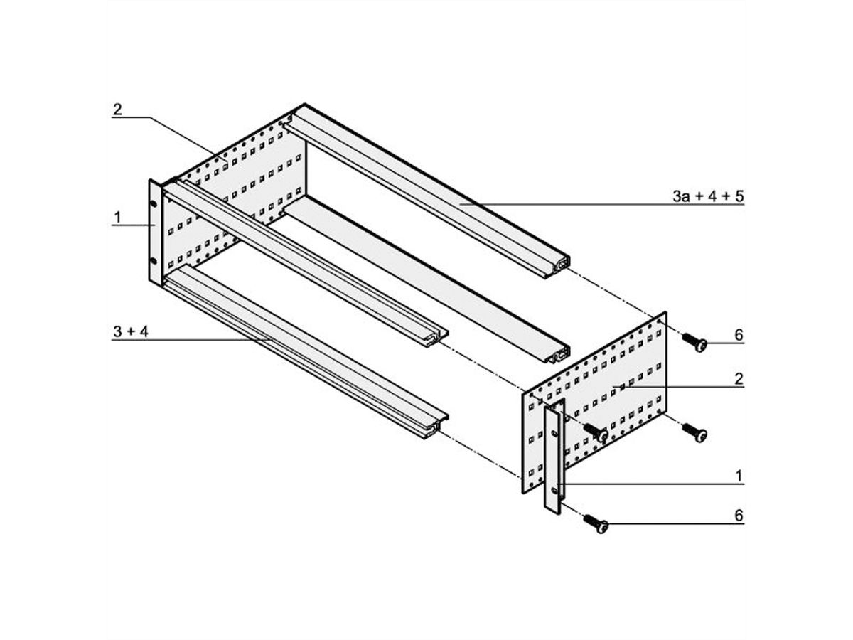 SCHROFF Bausatz, ungeschirmt, "flexible", zur Backplanemontage - BGTR PRO F 3HE 84TE 415T KD