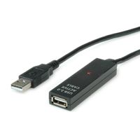 VALUE USB 2.0 aktive Kabelverlängerung, schwarz, 30 m