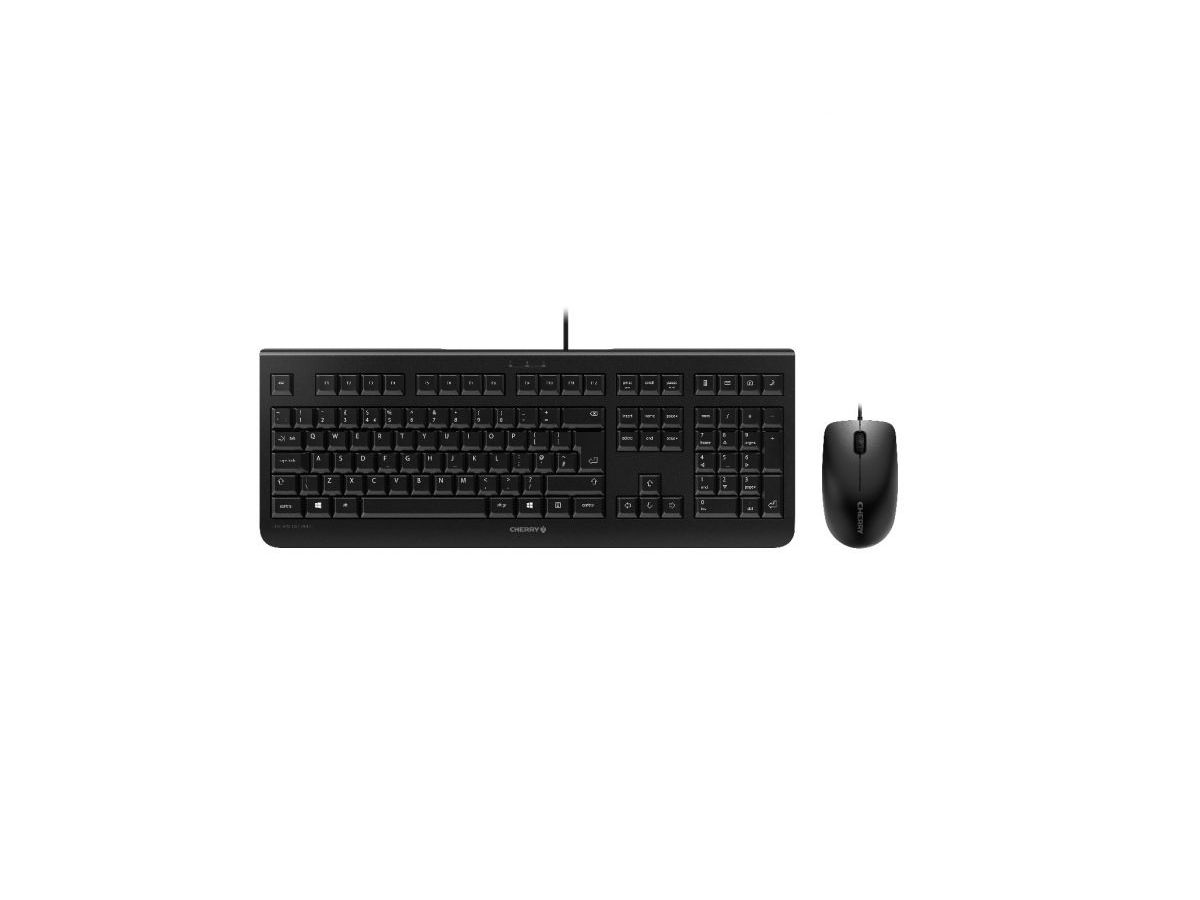 CHERRY DC 2000 Tastatur Maus enthalten Universal USB QWERTY Englisch, Italienisch Schwarz
