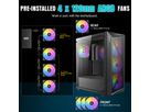 ANTEC AX67 ARGB PC Gehäuse Midi Tower Gaming ATX, schwarz
