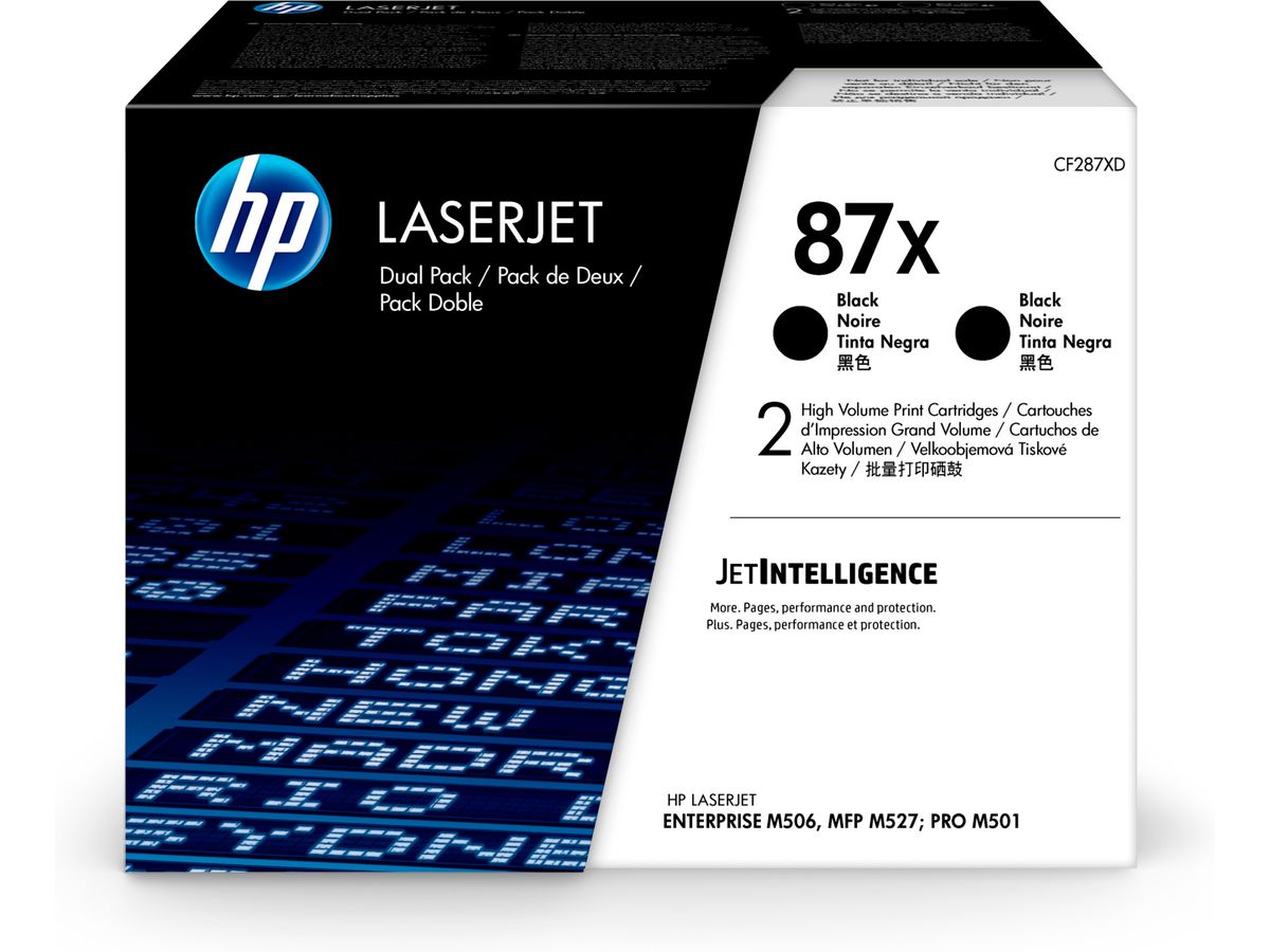 HP 87X 2er-Pack Schwarz Original LaserJet Tonerkartuschen mit hoher Reichweite