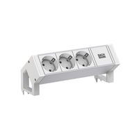 BACHMANN DESK2 ALU WHITE 3xCEE7/3 0,2m GST18 RAL9010