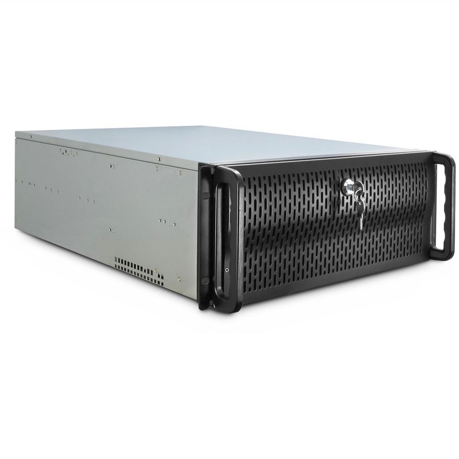 19" Servergehäuse 4U-4129L, 4HE, lange Version, schwarz