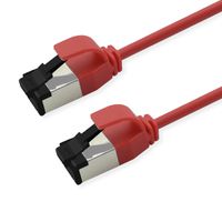 ROLINE S/FTP-(PiMF-) Patchkabel Cat.8 (Class I), Slim, LSOH, PoE, rot, 0,3 m