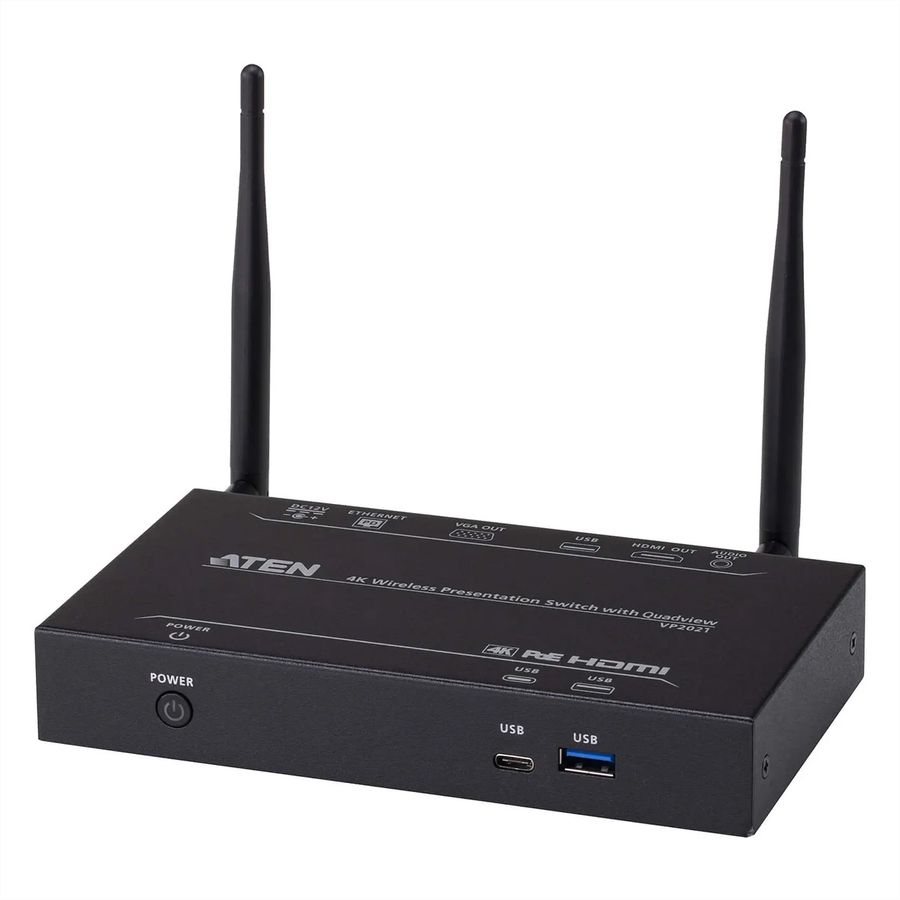 ATEN VP2021KIT 4K Wireless Präsentations Switche Quad View