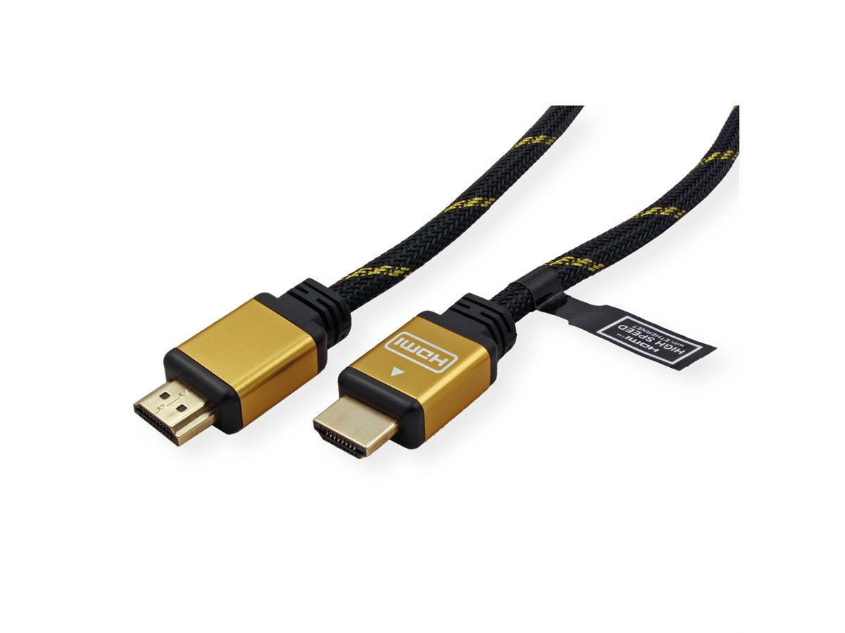 ROLINE GOLD HDMI High Speed Kabel mit Ethernet, 1,5 m