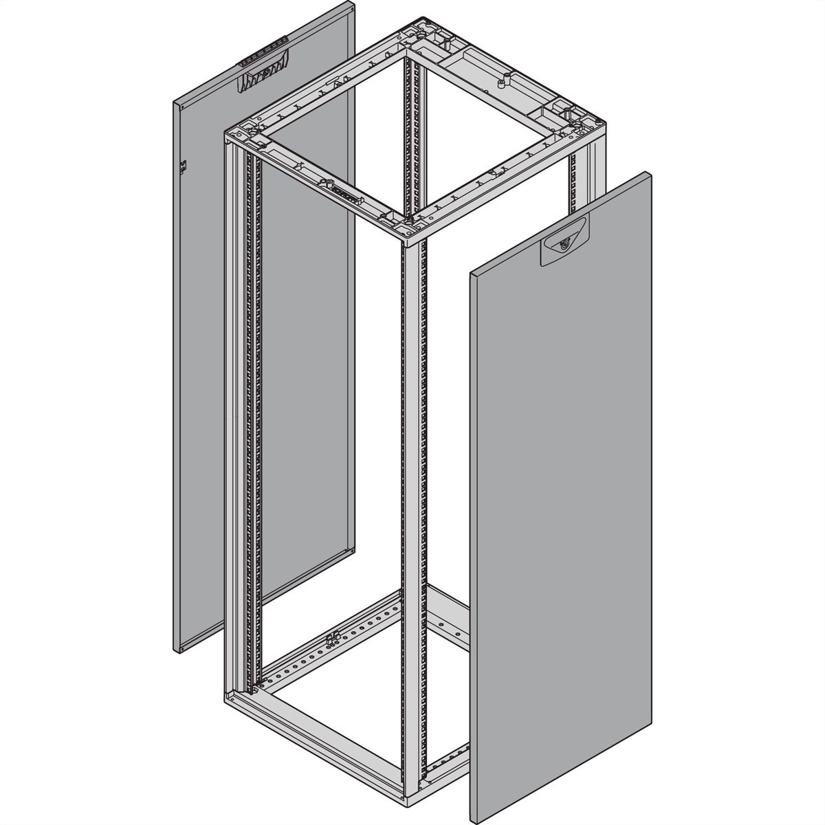 SCHROFF Seitenwand für Slim-Line - SEIT.WD. 9HE 600T SL 7021 2X