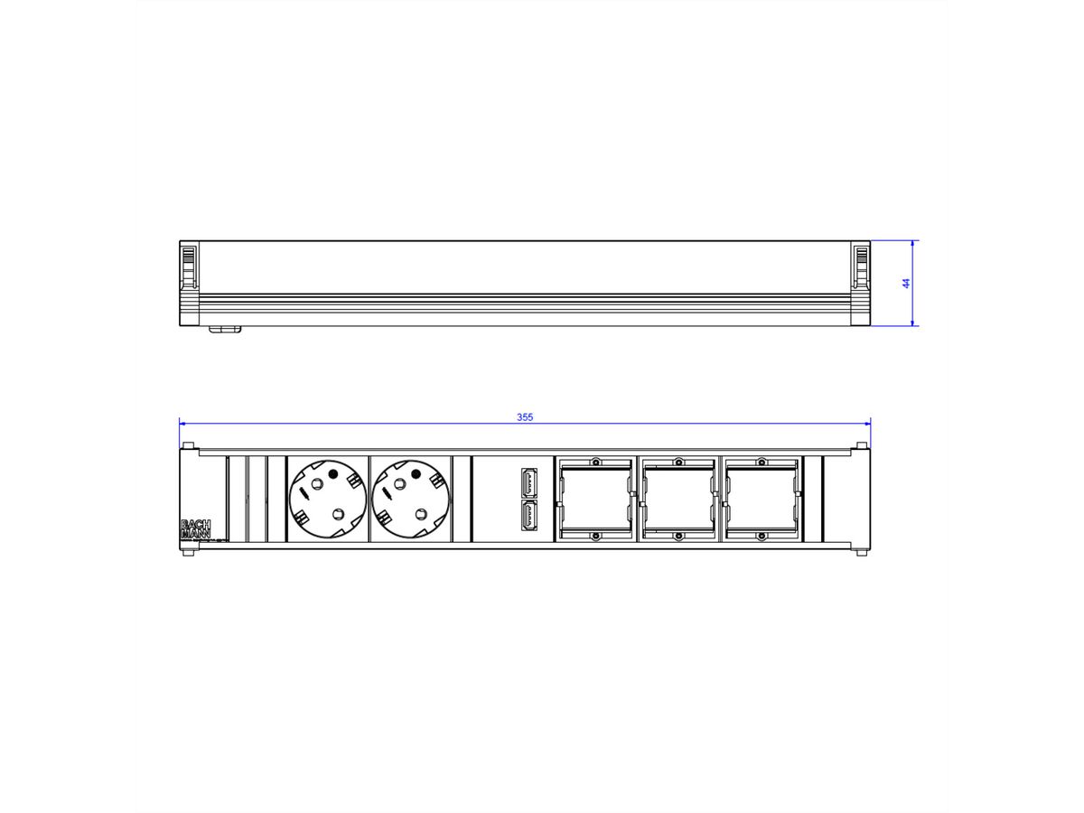 BACHMANN CONI 2x Schutzkontakt 3x ABD