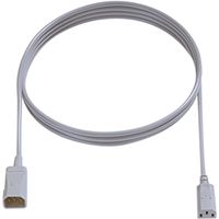 BACHMANN Kaltgeräteverlängerung H05VV-F 3G1,0mm², C14 / C13, grau, 3 m
