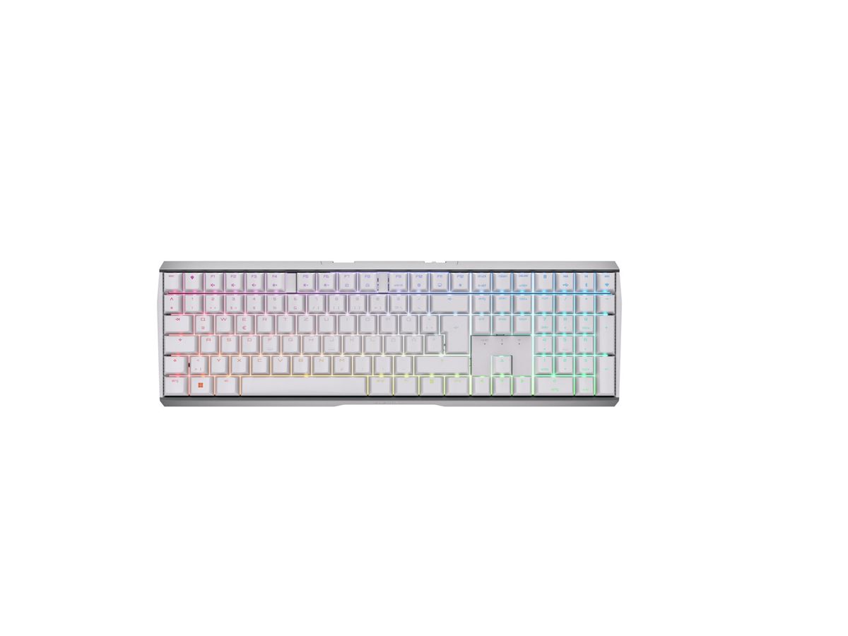 CHERRY MX 3.0S Wireless RGB Tastatur Gaming RF Wireless + Bluetooth QWERTZ Deutsch Weiß