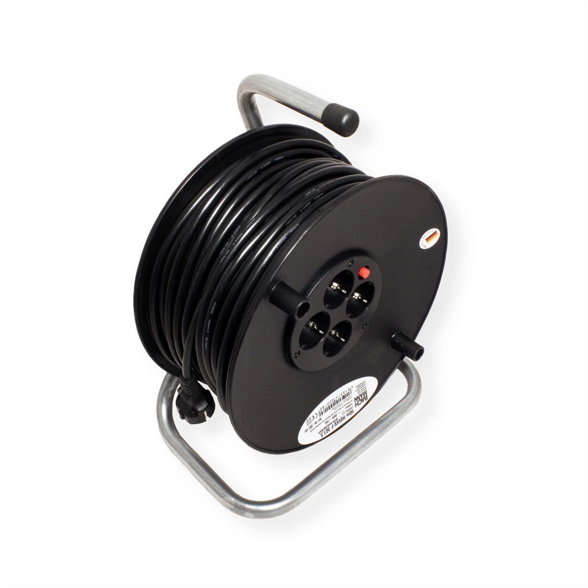 BACHMANN Schutzkontakt-Aufrollkabeltrommel 4fach 230VAC, 50 m