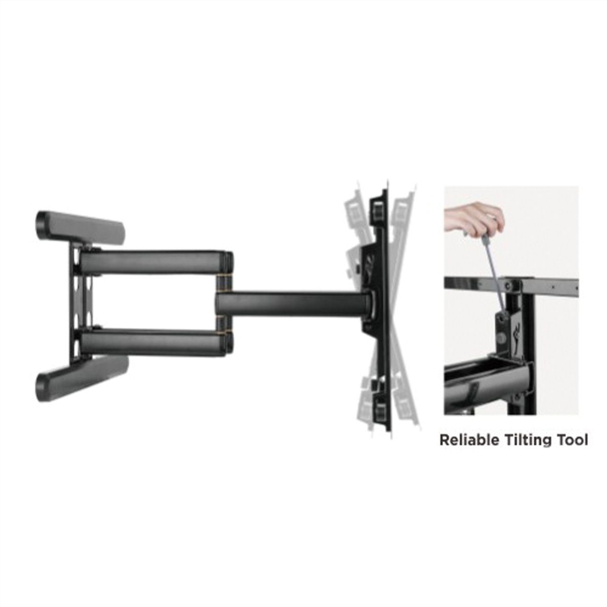 ROLINE PREMIUM TV-Wandhalterung, hoch-flexibel, 37-80 Zoll, bis 70 kg