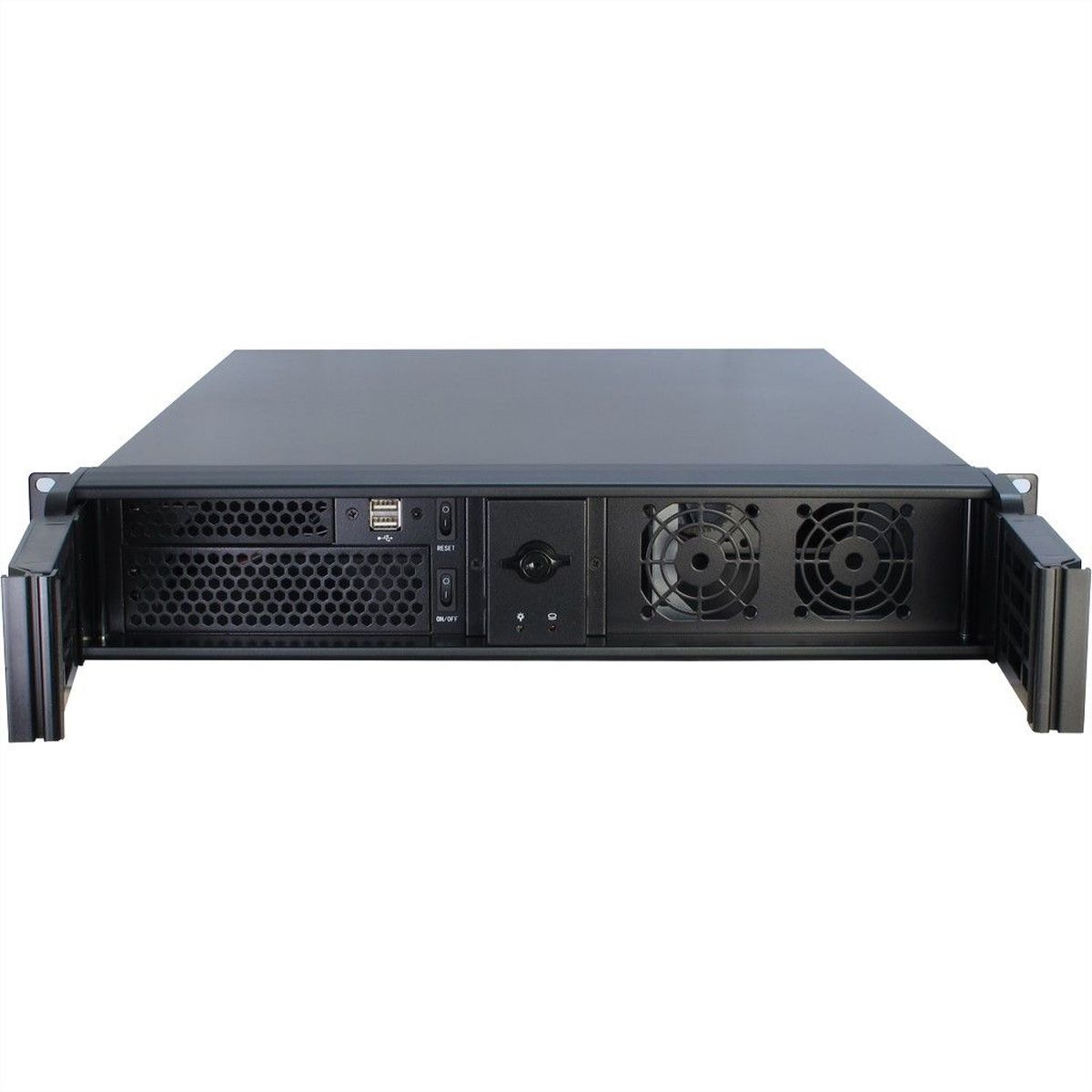 19" Servergehäuse 2U-2098-SL, 2HE, lang, schwarz