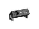 BACHMANN DESK2 1x Schutzkontakt 1x USB-Charger , schwarz