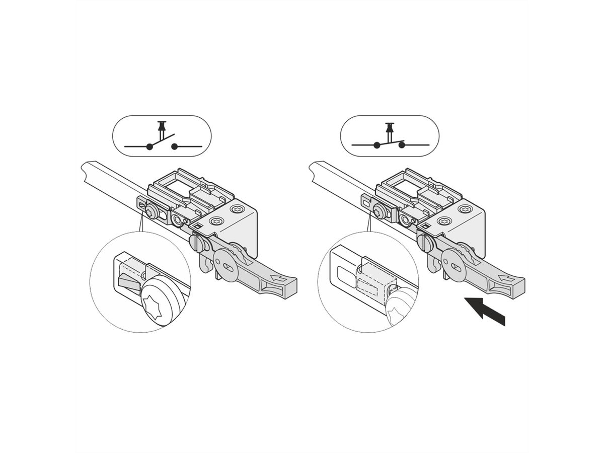 SCHROFF Mikroschalter, Schliesser, für AdvancedMC-Carrier (Compact- und Full-size-Module) - MIKROSCHALT.CARRIER NO 10STK