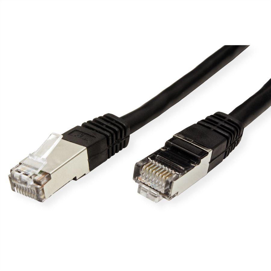 VALUE Patchkabel Cat.6 (Class E) S/FTP (PiMF), schwarz, 0,5 m