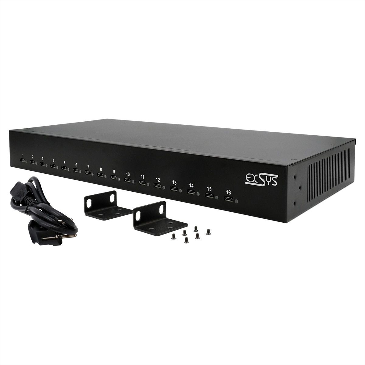 EXSYS EX-11017 16 Port USB-C Highpower Ladestation 1008W