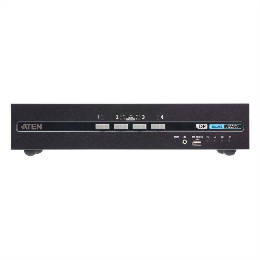 ATEN CS1144DP4C 4-Port USB DisplayPort Dual Display Secure KVM Switch, mit CAC