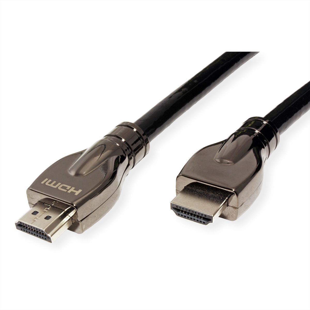 ROLINE 4K HDMI Ultra HD Kabel mit Ethernet, ST/ST, schwarz, 7,5 m