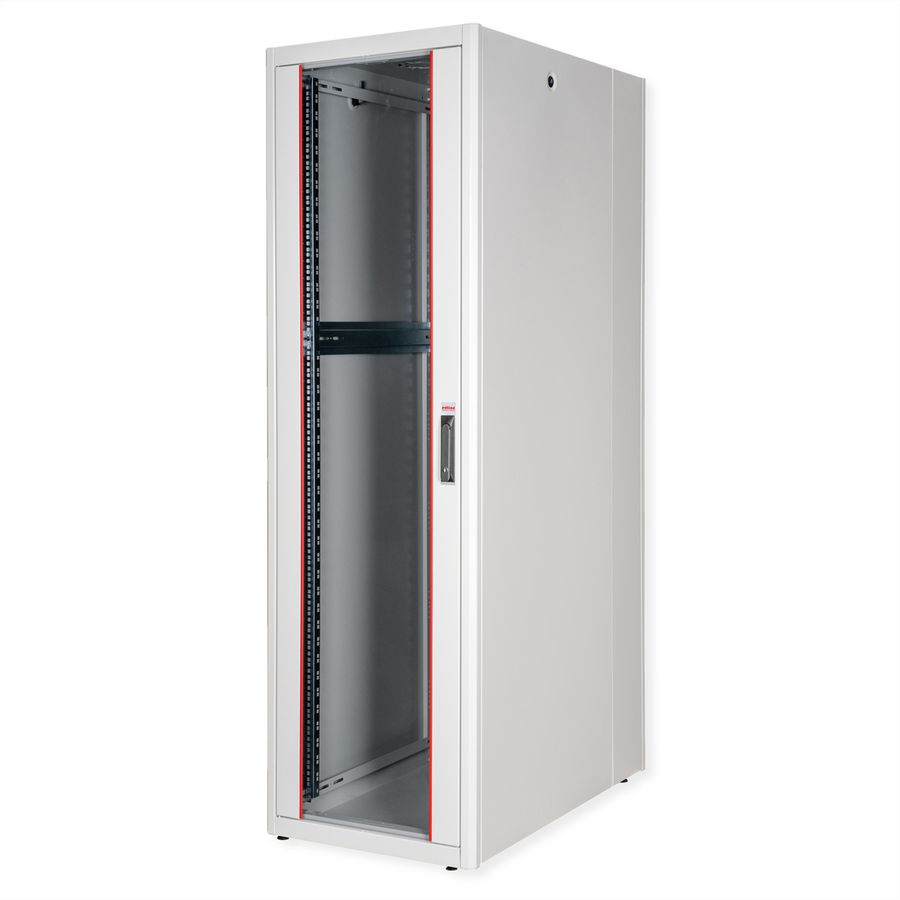 ROLINE 19-Zoll Netzwerkschrank Basic 42 HE, 600x1000 BxT Glastür grau