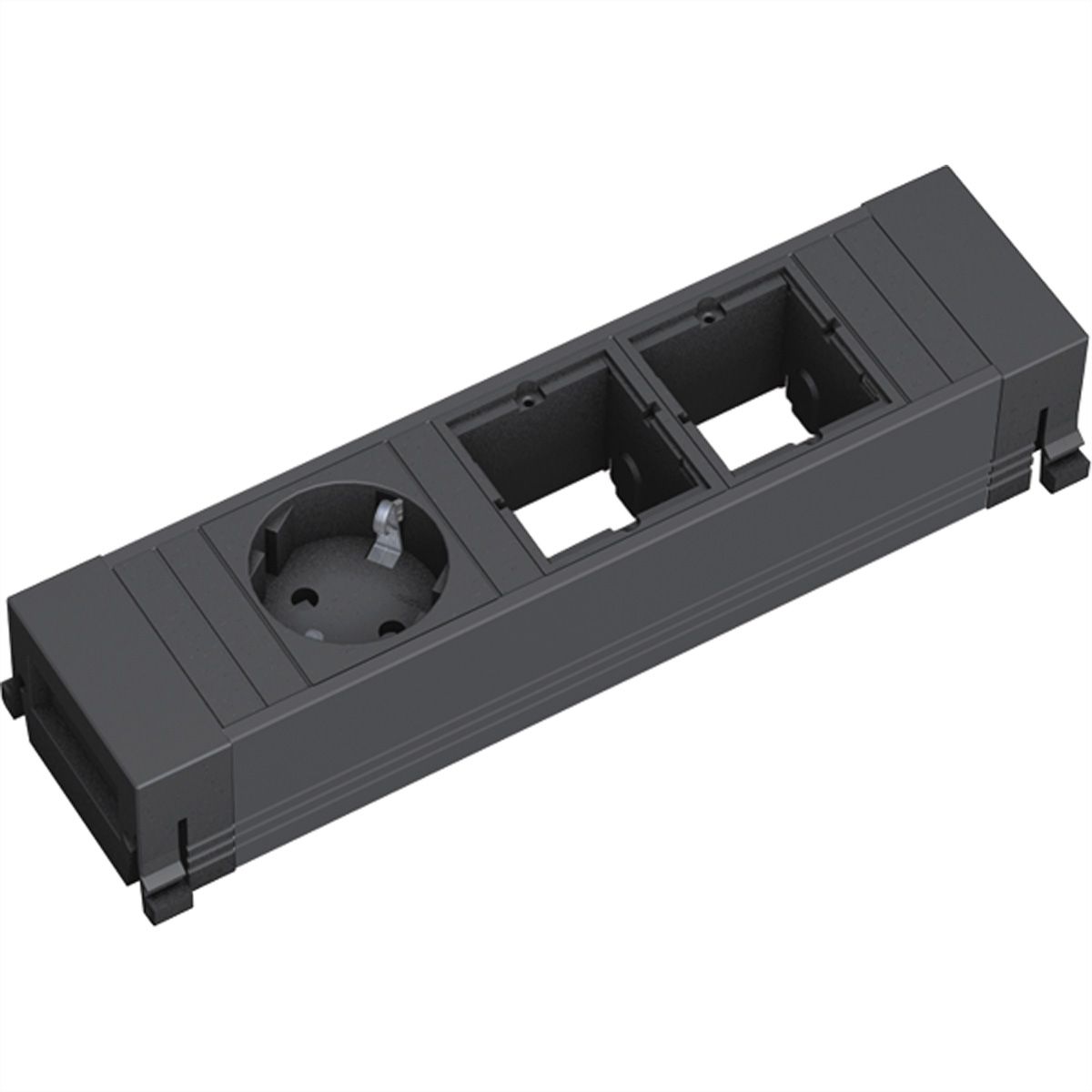 BACHMANN POWER FRAME 1xCEE7/3 2xCM, Kunststoffprofil 0,2m GST18