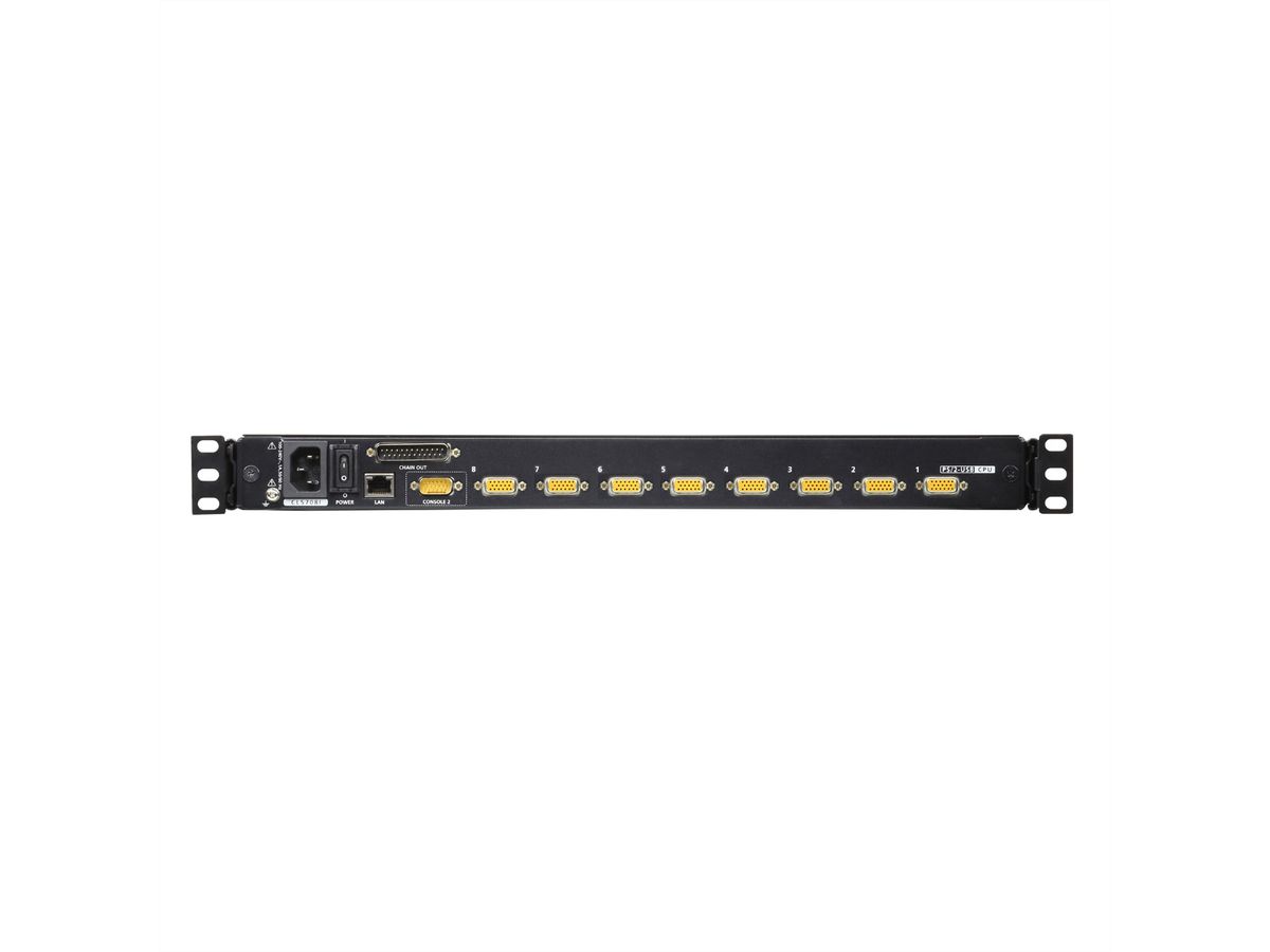 ATEN CL5708iN LCD KVM Switch Over IP, USB-PS/2,VGA , 8-Ports, CH-Layout