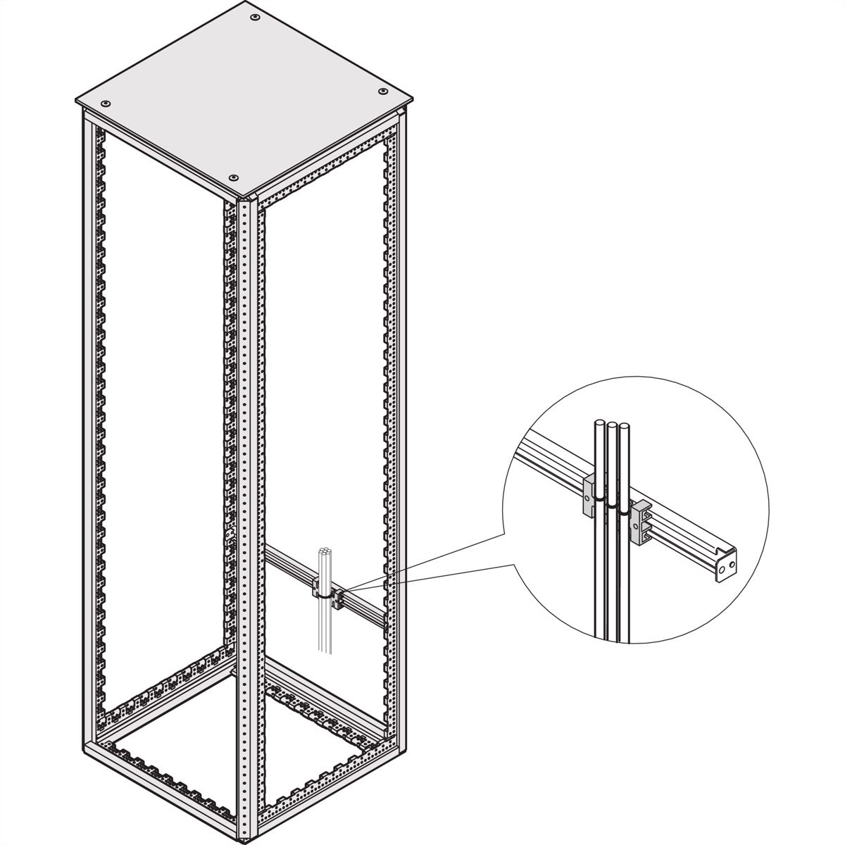 SCHROFF Kabelabfangleiste für C-Profilschiene - KABELKLEMME F.C  