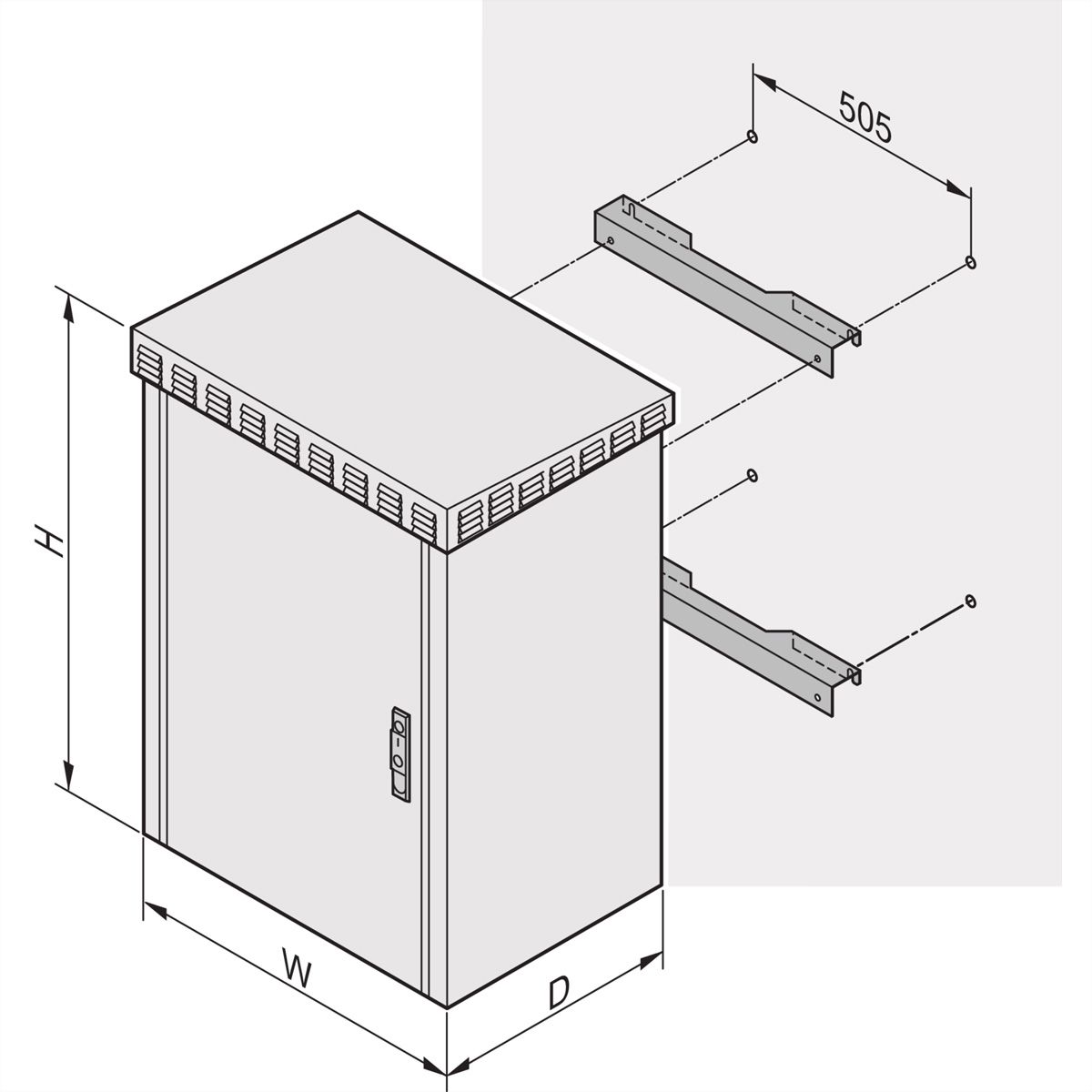SCHROFF Wandbefestigung - OD WANDBEFESTIG. SET UNIBODY
