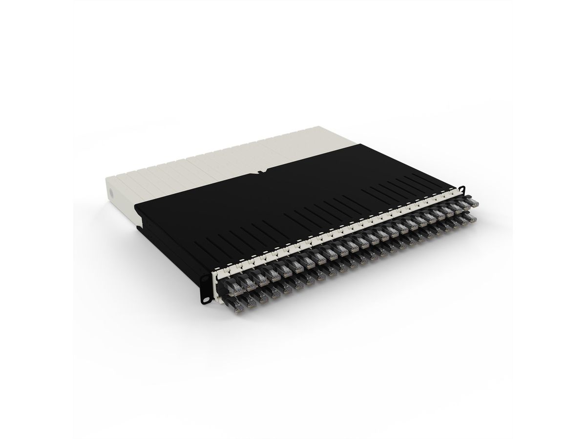 patchbox.one 8RU UTP schwarz Cat.6a 0,8m