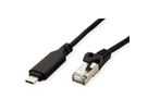 ROLINE USB 3.2 Gen 2 Typ C zu Gigabit Ethernet Konverterkabel, schwarz, 1,5 m