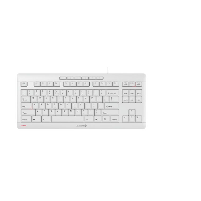 CHERRY STREAM KEYBOARD TKL Tastatur Universal USB QWERTY Englisch Weiß