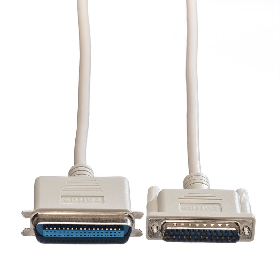 ROLINE Paralleldruckerkabel DB25 ST - Centr.36 ST, grau, 1,8 m