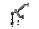 VALUE Dual LCD-Arm Trägerstange, 4 Gelenke, Tischmontage, 17-32 Zoll, bis 2x 9 kg