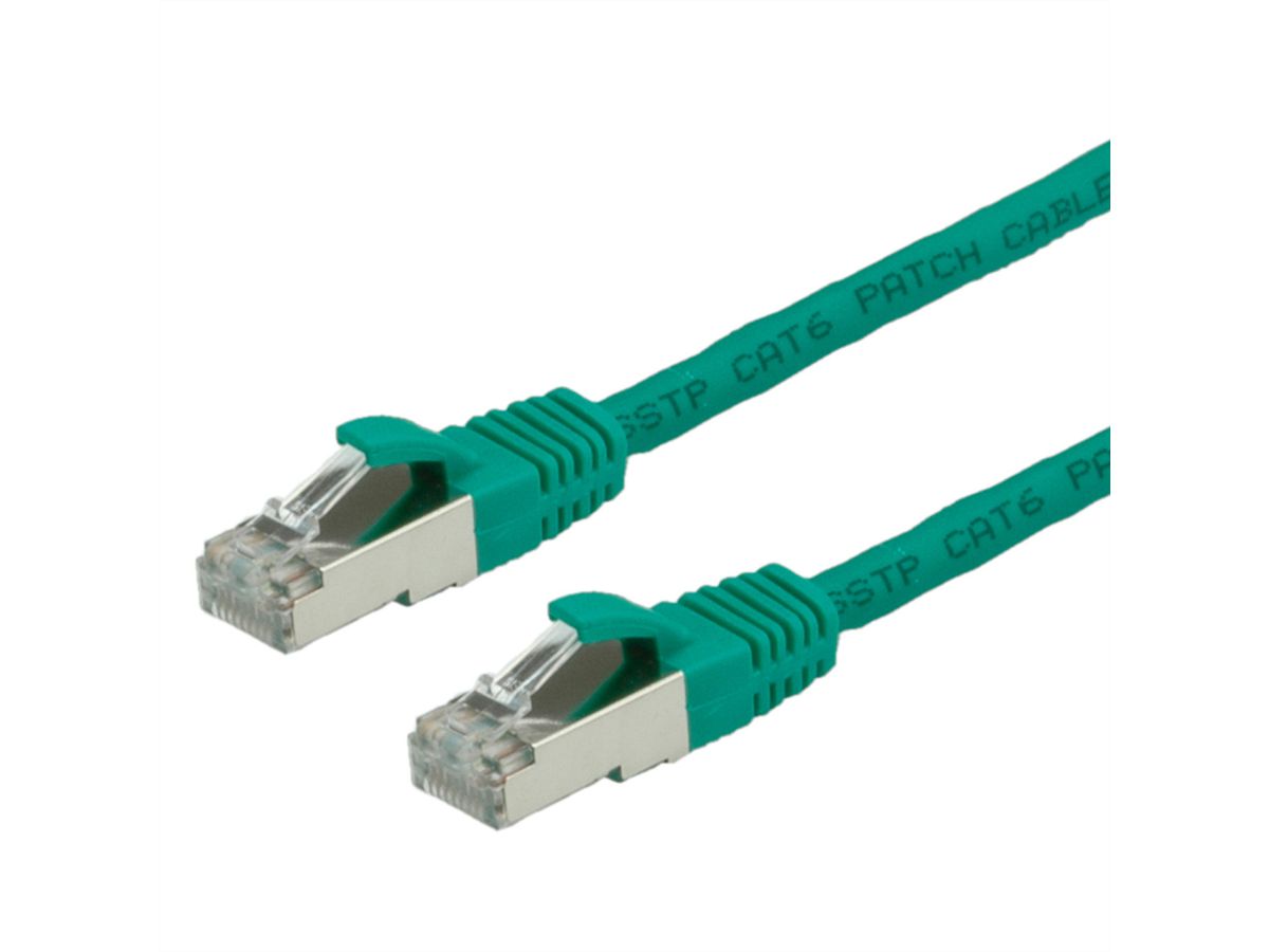 VALUE Patchkabel Kat.6 (Class E) S/FTP (PiMF), LSOH, grün, 10 m