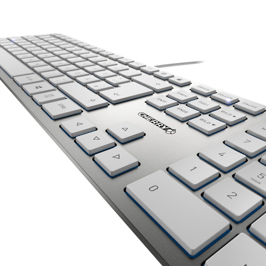 CHERRY Tastatur KC6000 SLIM Silber, JK-10680DE-2