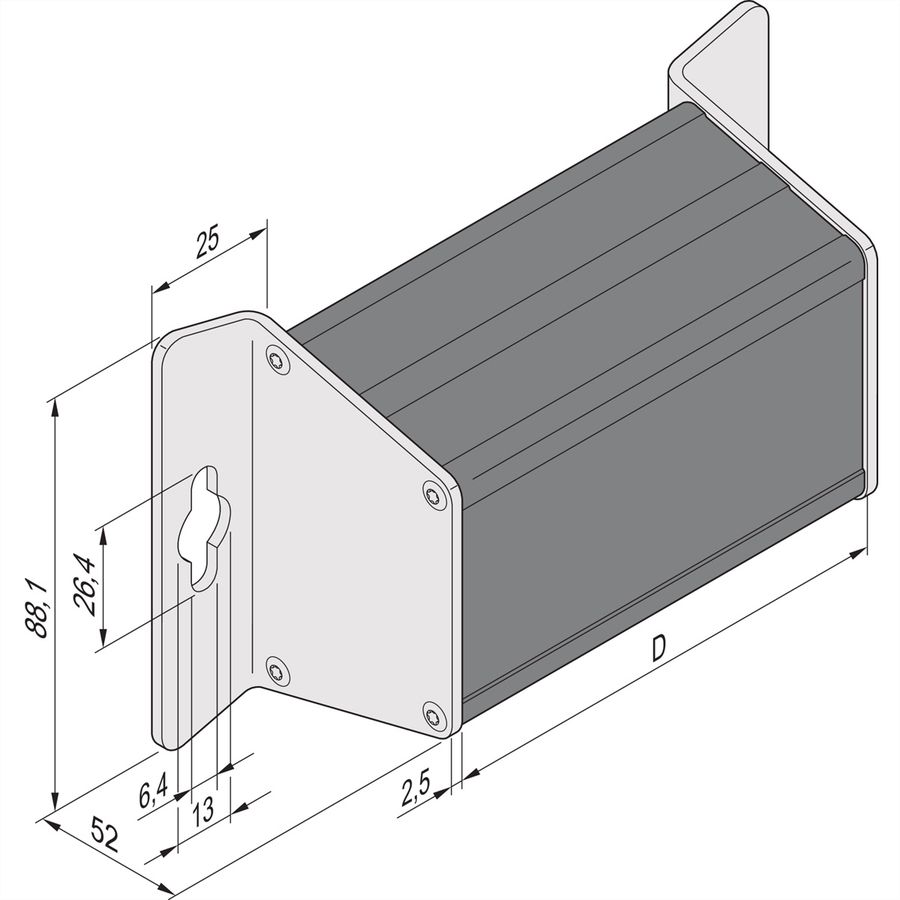 SCHROFF TUBUS TRAP.100T WANDB.B SW