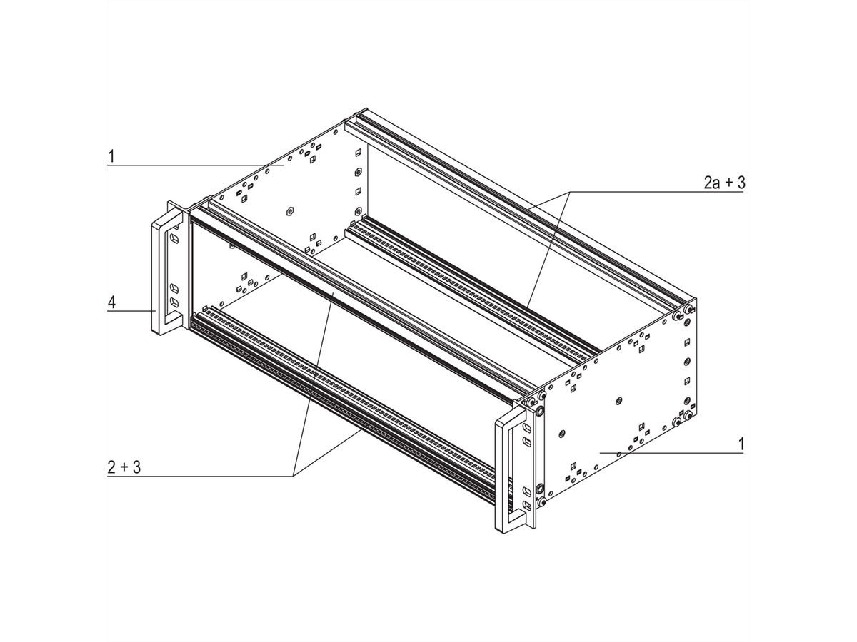 SCHROFF Bausatz, EN 50155, ungeschirmt - BGTR PRO 3HE84TE235T UNGESCH