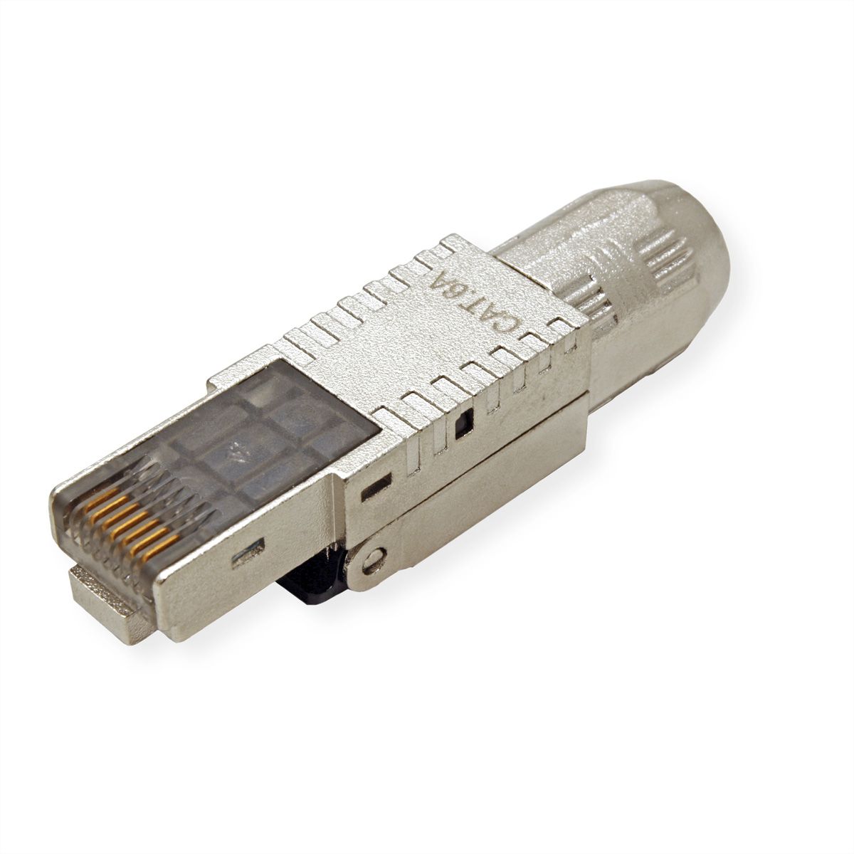 ROLINE feldkonfektionierbarer RJ-45 Stecker Cat.6A (Class EA), STP, silberfarben
