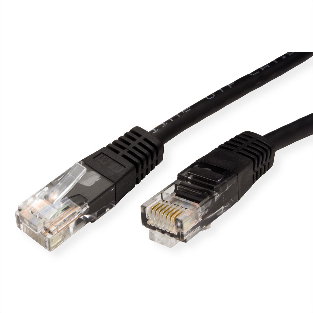 ROLINE Patchkabel Cat.5e (Class D) UTP, PoE, schwarz, 1 m