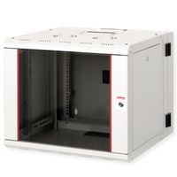 ROLINE 19-Zoll Wandgehäuse Pro 9 HE, 600x600 BxT zweiteilig schwenkbar grau