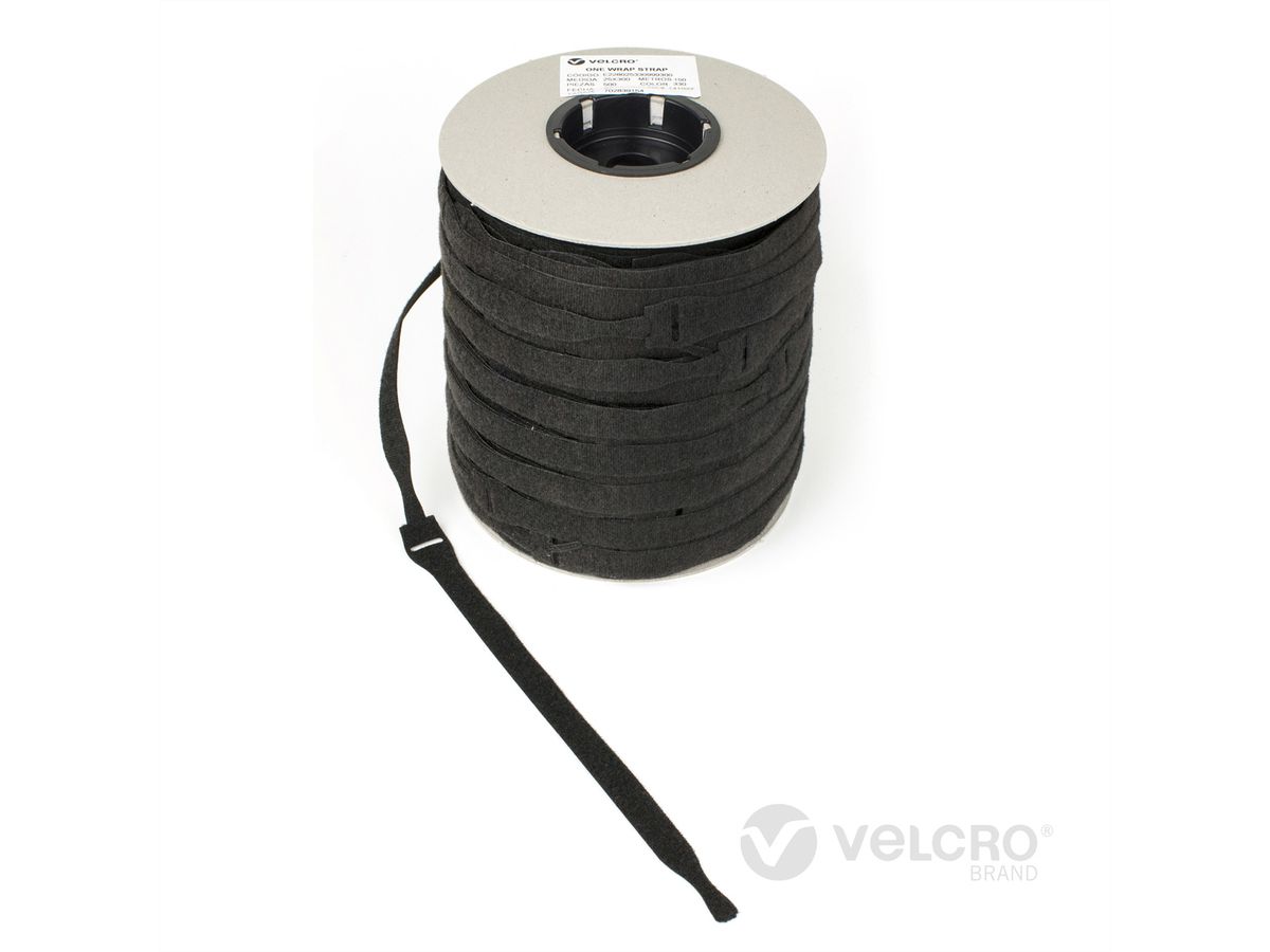 VELCRO® One Wrap® Strap 25mm x 300mm, 750 Stück, schwarz