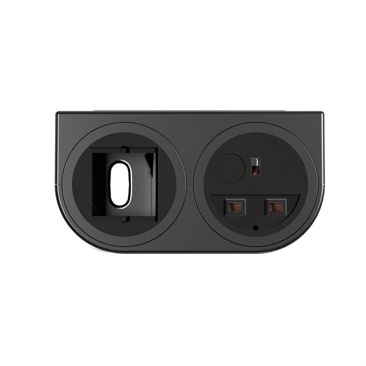 BACHMANN PIX HOLDER DOUBLE, 1x UK, 1x CM, ISV, schwarz, 0,2 m